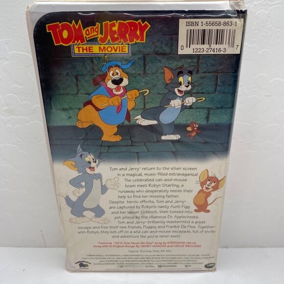 Family Home Entertainment Tom & Jerry The Movie VHS Tape Clamshell Case Family - Picture 2 of 9